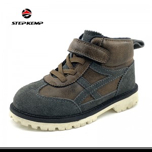 Winter Children Shoes PU Leather Waterproof Martin Boots