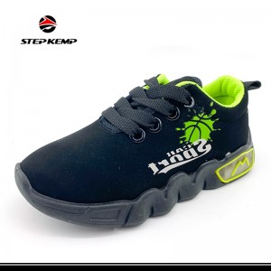 Injection PVC Soles PU Nuba Upper Children Baby Sports Shoes
