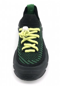 Flyknit Material MD Outsole Fashion Green Kids Sports Shoes