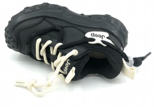 Textile Lining High Quality Thick Sole Boys Black Running Shoes