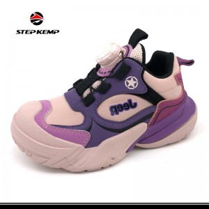 Kids Purple Pink High Quality Athletic Outdoor Sport Running Shoes