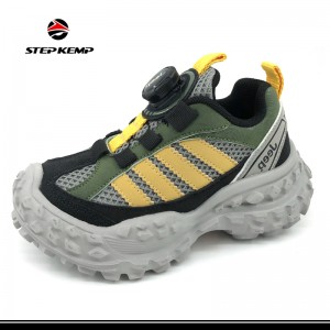 Swivel Buckle Boys Thick MD Sole Fashionable Running Shoes