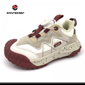Kids White Athletic Running Shoes Breathable Mesh School Sports Shoes