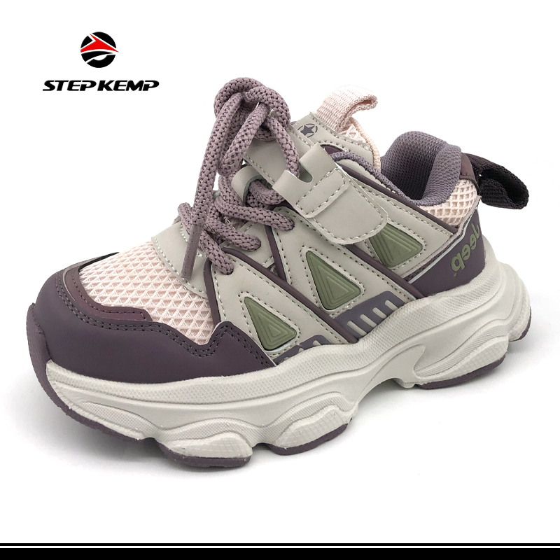 Professional Girls Training Fashion Shoelace Kids Running Shoes