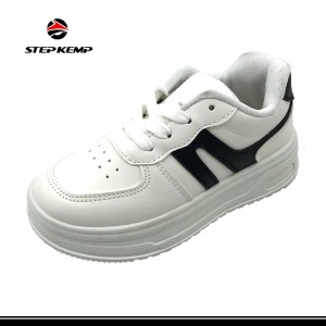 Children Classic Fashion Trend PVC Sole Shoelace Skate Shoes