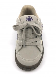 PU Fabric Shoelace Thick Sole Rubber Kids Skate Shoes