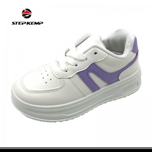 Children Classic Fashion Trend PVC Sole Shoelace Skate Shoes