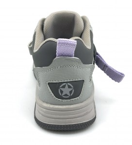Classic Grey Unisex Casual Fashion High Top Kids Skate Shoes
