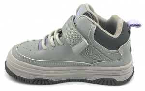 Classic Grey Unisex Casual Fashion High Top Kids Skate Shoes