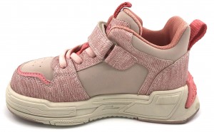 High Top Pink Girls PU Casual Student Campus Sports Skateboard Shoes