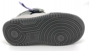 Classic Grey Unisex Casual Fashion High Top Kids Skate Shoes