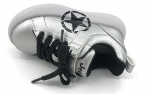 Fashion Grey Customized Children Running Shoes Outdoor Casual Kids Skate Shoes