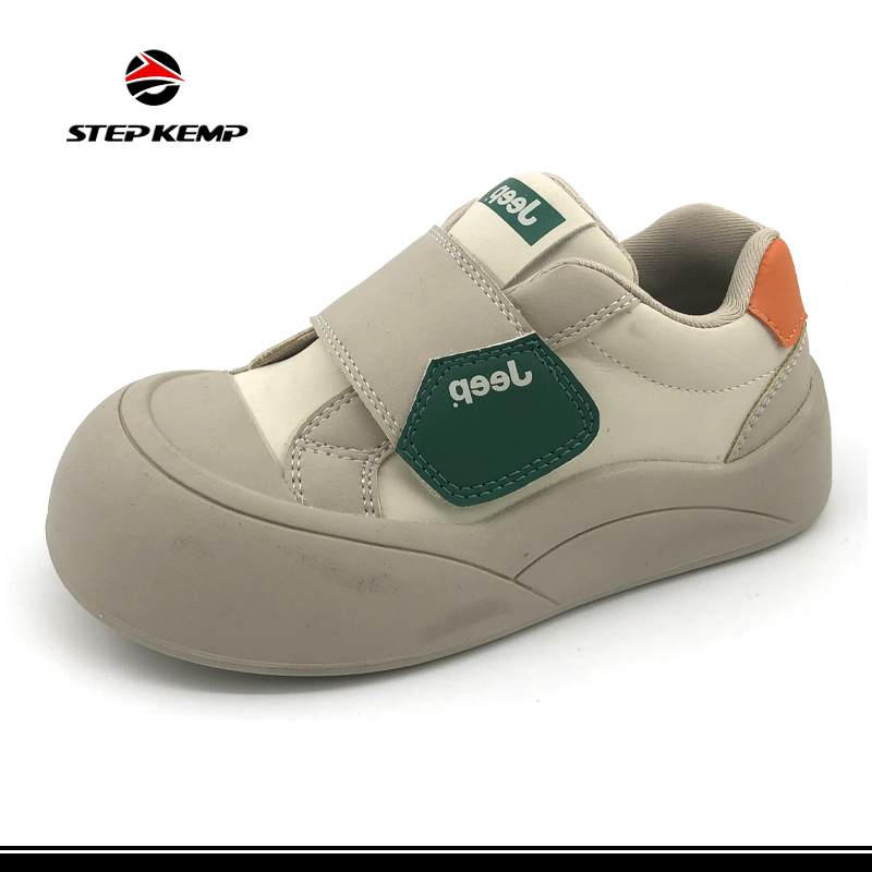 Rubber Sole Magic Tape Slip On Fashion Classic Kids Skate Shoes