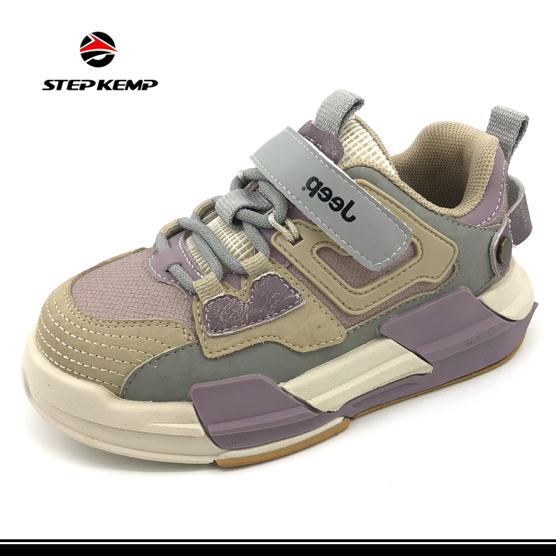 Kids Sport Sneakers Students PU Leather Children Casual Skate Shoes