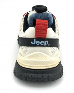 Black/White Mesh Breathable Swivel Buckle Classic Kids Running Shoes
