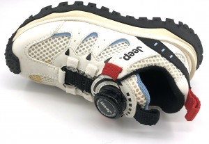 Black/White Mesh Breathable Swivel Buckle Classic Kids Running Shoes