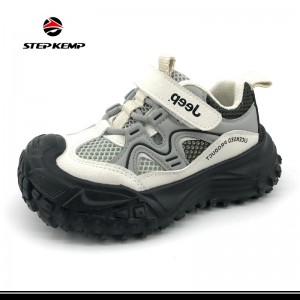 Thick Sole Daddy Shoes Magic Tape Mesh Breathbale Kids Running Shoes