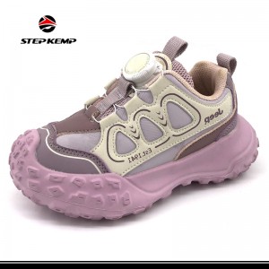 EVA Thick Sole Lightweight Fashion Swivel Buckle Kids Running Shoes