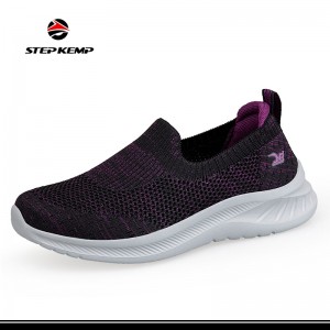 Пойафзолҳои сабуки занонаи Soft Outsole Running Sport Breathable Loafer