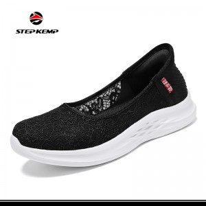 Damen-Sneaker aus Flyknit-Stoff, Freizeit- und Komfort-Loafer-Schuhe für Damen