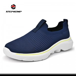Wholesale Manlju Froulju Sport Fashion Walking Breathable Flyknit Loafer Shoes