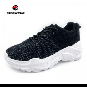 Women Sports Sneakers Comfortable Flyknit Upper Running Shoes