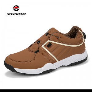 Sapatos de golfe impermeáveis ​​para homens tênis de treinamento esportivo de golfe ao ar livre sem espinhos