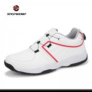 Zapatos de golf impermeables para hombres Zapatillas de deporte de entrenamiento deportivo de golf al aire libre sin púas