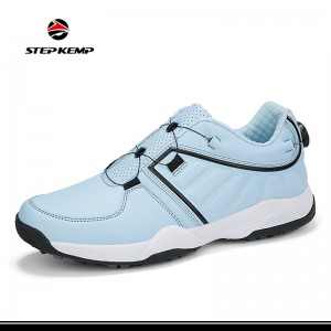 Zapatos de golf impermeables para homes Zapatillas deportivas de adestramento de golf ao aire libre sen espigas