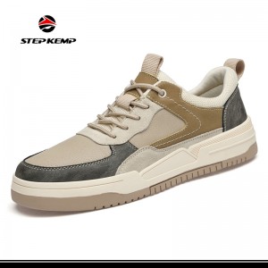 Men’s Fashion Sneakers Leather Retro Casual Shoes for Men Breathable Dress Mens Sneakers