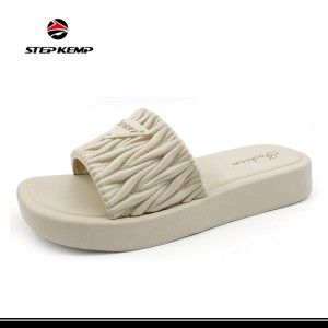 Women′s Shower Sandals Bathroom Slippers Non-Slip Outdoor Beach Shoes
