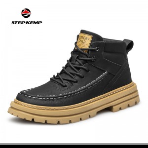 Men Women Winter Casual Martin Boots British Shoes Lace up Retro Boots