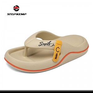 Նոր դիզայն EVA Anti Slip Հարմարավետ թեթև ծովափնյա կոշիկներ Flip-Flops հողաթափեր