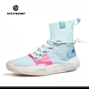 Ama-Braathable Sneakers Fashion Replicas Sock High Top Basketball Shoes