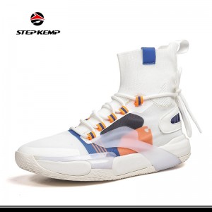 Бренддик Breathable Sneakers Fashion Replicas Sock High Top баскетбол бут кийимдери