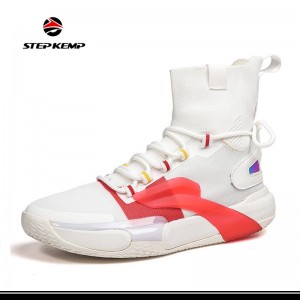 ເກີບແບນເນມ Breathable Sneakers Fashion Replicas Sock High Top Top Basketball Shoes