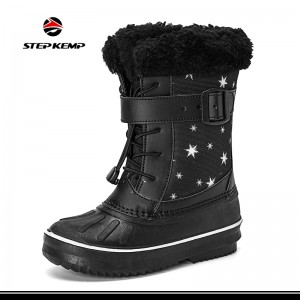 Little Kid′s Winter Snow Boots Unisex-Child Toddler Casual Waterproof Shoes