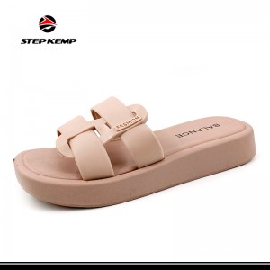 Quick Drying Bathroom Soft Sole Open Toe PVC Walking Slippers