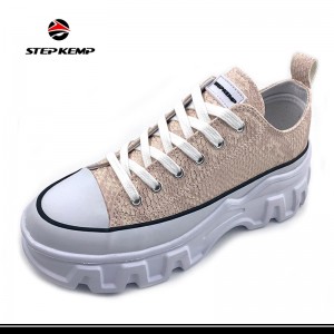 Unisex Cold Vulcanization Ruuber MD Sole PU Upper Chunky Fashion Shoes