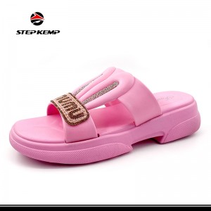 Custom Slides Women Slides Sandal Պատվերով տպագրված հողաթափեր