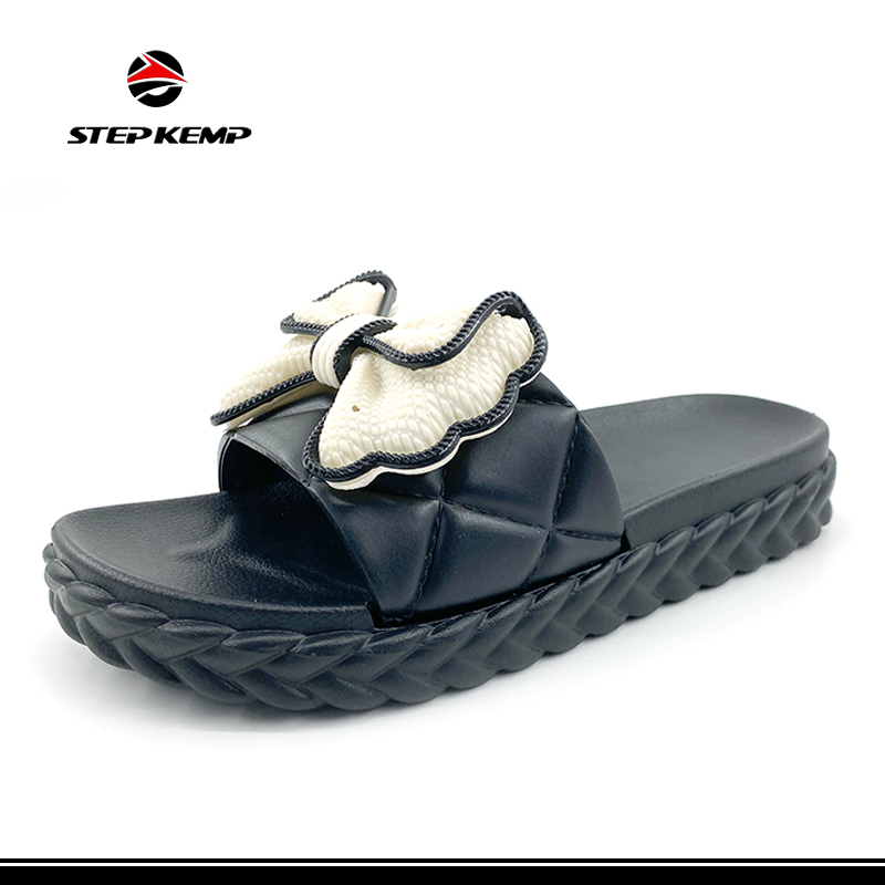 Summer Women Bowknot Slides Beach Sandals Slippers Lady Flat Causal Shoes