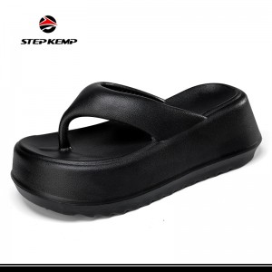 Female Summer Women Lady Thick Bottom Slippers Flip Flops Shoes