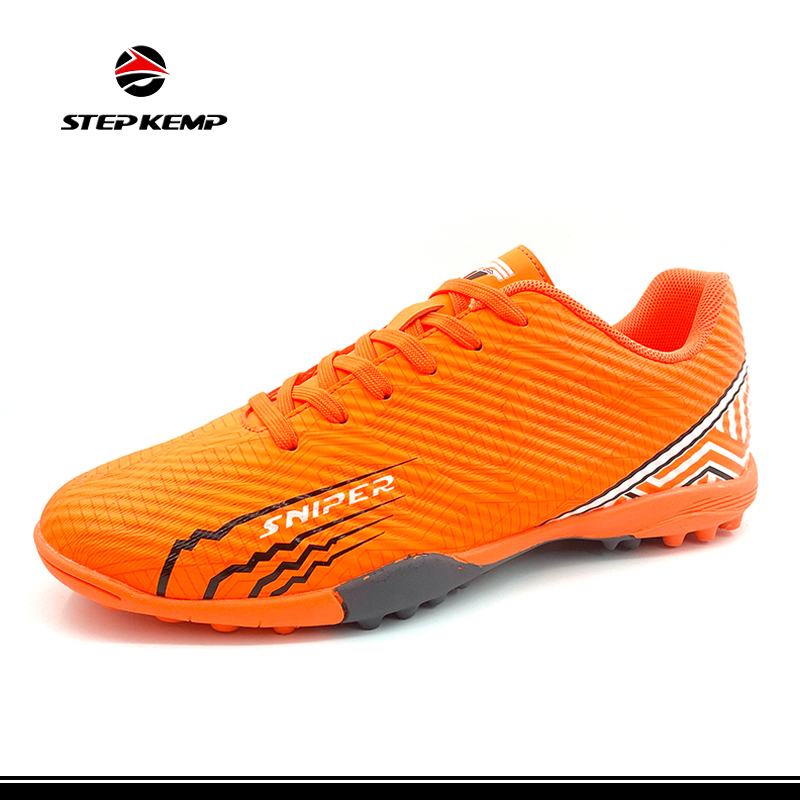 Men Women Soccer Shoes Low-Tops Lace-up Non-Slip Indoor Football Futsal TF Turf Footwear