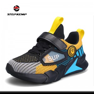 Zapatos deportivos para niños pequeños con parte superior Flyknit de malla suave de fábrica
