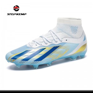 Футболни бутли за мъже, дамски футболни обувки за трева, футболни обувки за закрито, високи глезени, футболни обувки TF FG, широки маратонки за тренировки