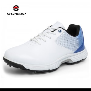 全新設計訂製男款防水橡膠 PU 鞋釘高爾夫球鞋