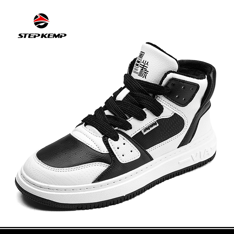ახალი შემთხვევითი მაღალი ტოპ მამაკაცის ფეხით მოსიარულე სტილის Skate Sneaker Board ფეხსაცმელი