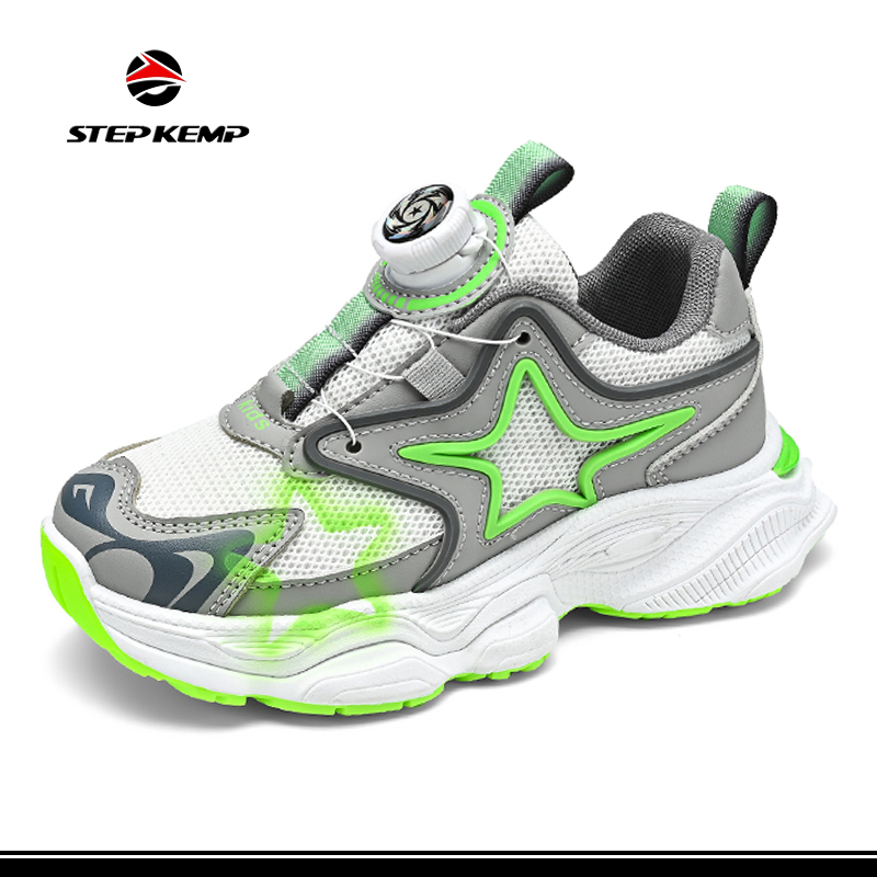 Li-Sneakers bakeng sa Bashemane Baroetsana Cool Pattern Athletic Running Tennis Shoes for Little Kid Big Kid