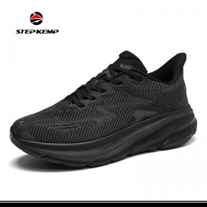 Custom Mesh Walking Style Sneakers Lace up Running Men Sports Shoes