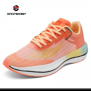 Men Lady Fashion Sneakers Breathable Mesh Upper Jogging Running Shoes